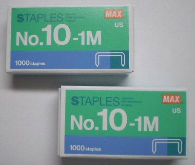 2 - 1000ct. Boxes 2000 Qty Max Mini Staples No 10 Swingline Tot 50 Fast Shipping